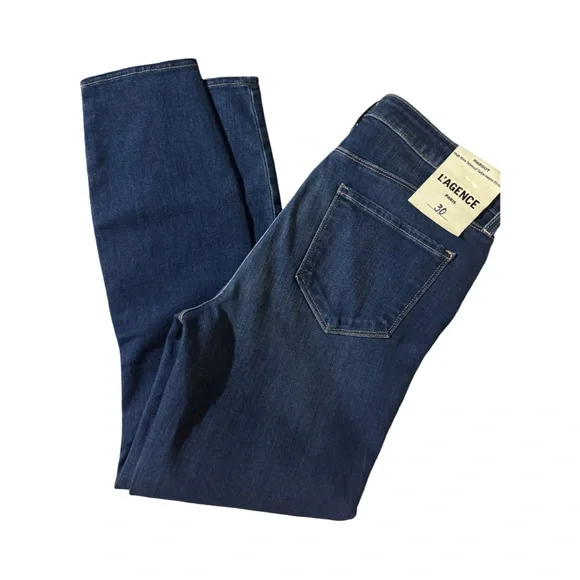 L'AGENCE Margot High-Rise Skinny Jeans 30 - Picture 4 of 9